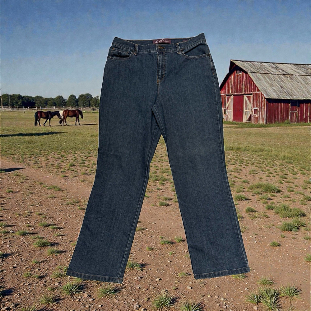 Gloria Vanderbilt Amanda Jeans High-Rise Womens 12 SHORT 28” Inseam Distressed